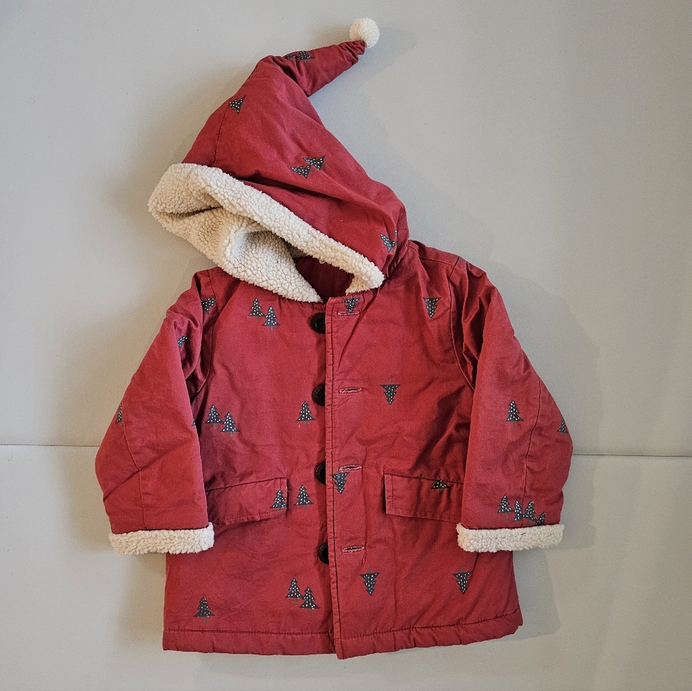 Christmas themed coat in size 2